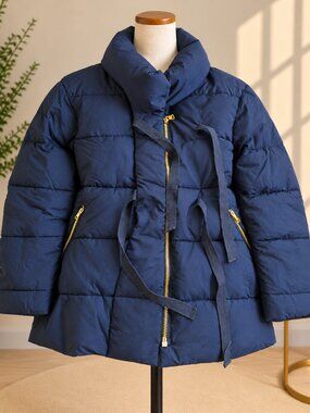 Korirl Women's Navy Blue Quilted Puffer Coat NWT